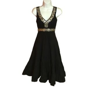 Vintage 80s sequined tiered dress